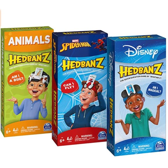 Spin Master Toys Hedbanz Picture Guessing Card Game Bundle Of Disney Marvel Spiderman